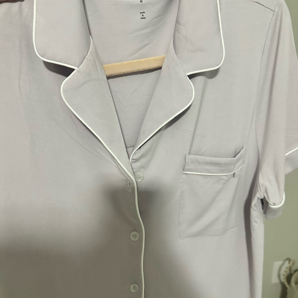 Lilac Short Sleeve Pajama Set Cozy Earth M - Picture 4 of 4